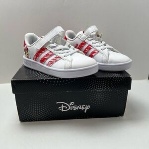 Adidas Disney Shoes Kids Size 10.5K Grand Court MM EL C Minnie Mouse GZ3318